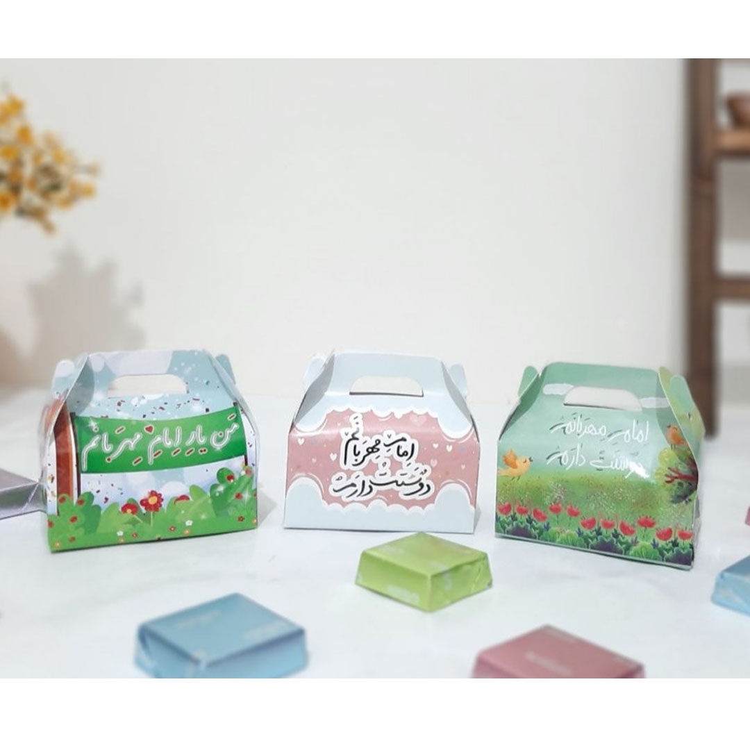 جعبه شکلات طرح های امام مهربان - بسته 50 عددی