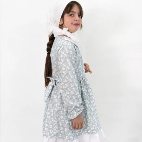 تصویر  پیراهن دخترانه آیسو / آبی