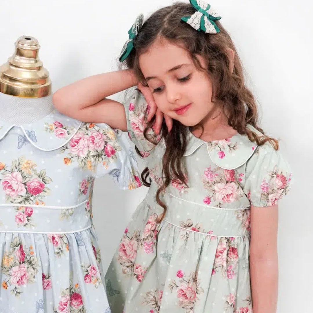 تصویر  پیراهن دخترانه اِلسا - آبی