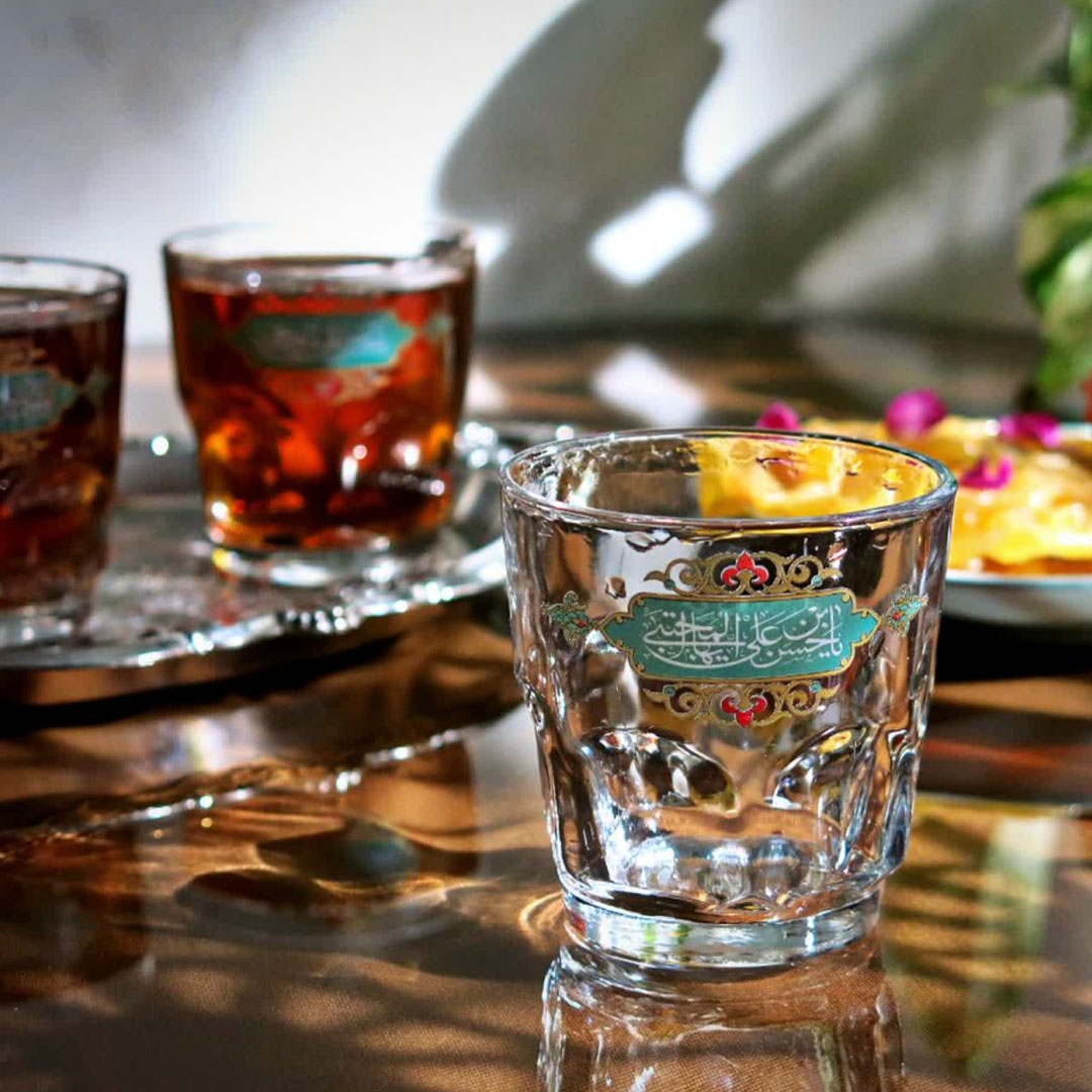 استکان عینکی طرح یا حسن بن علی ایها المجتبی- رمضان