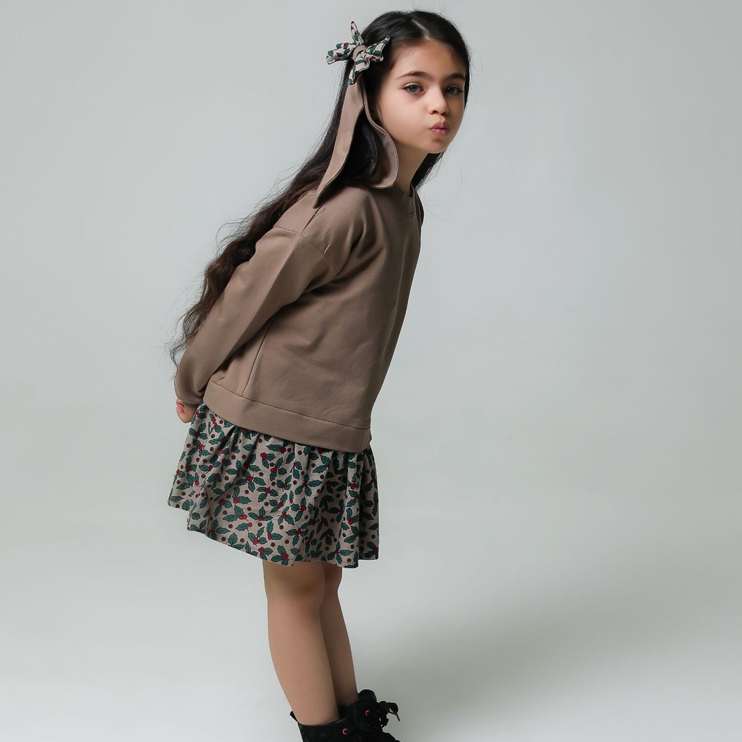 تصویر  پیراهن دخترانه طرح  بهار