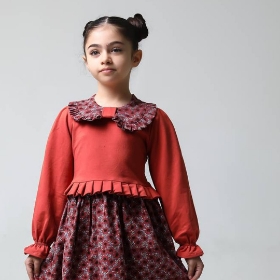 تصویر  پیراهن دخترانه طرح ناردون