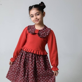 تصویر  پیراهن دخترانه طرح ناردون