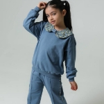 تصویر  بلوز شلوار دخترانه طرح دریا