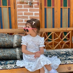 تصویر  پیراهن دخترانه / سفید