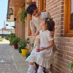 تصویر  پیراهن دخترانه / سفید