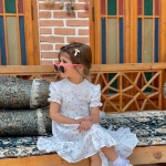 تصویر  پیراهن دخترانه / کرم