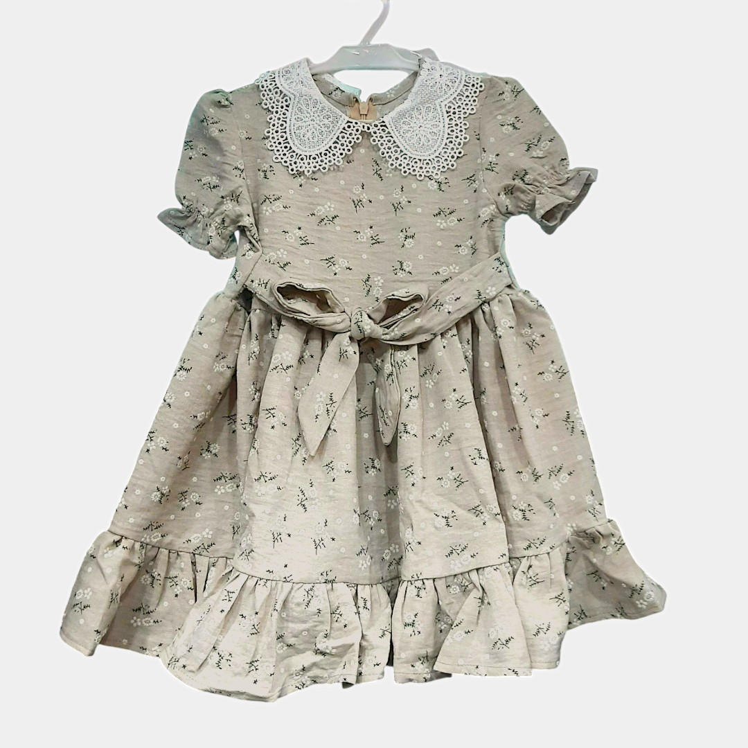 تصویر  پیراهن دخترانه / کرم