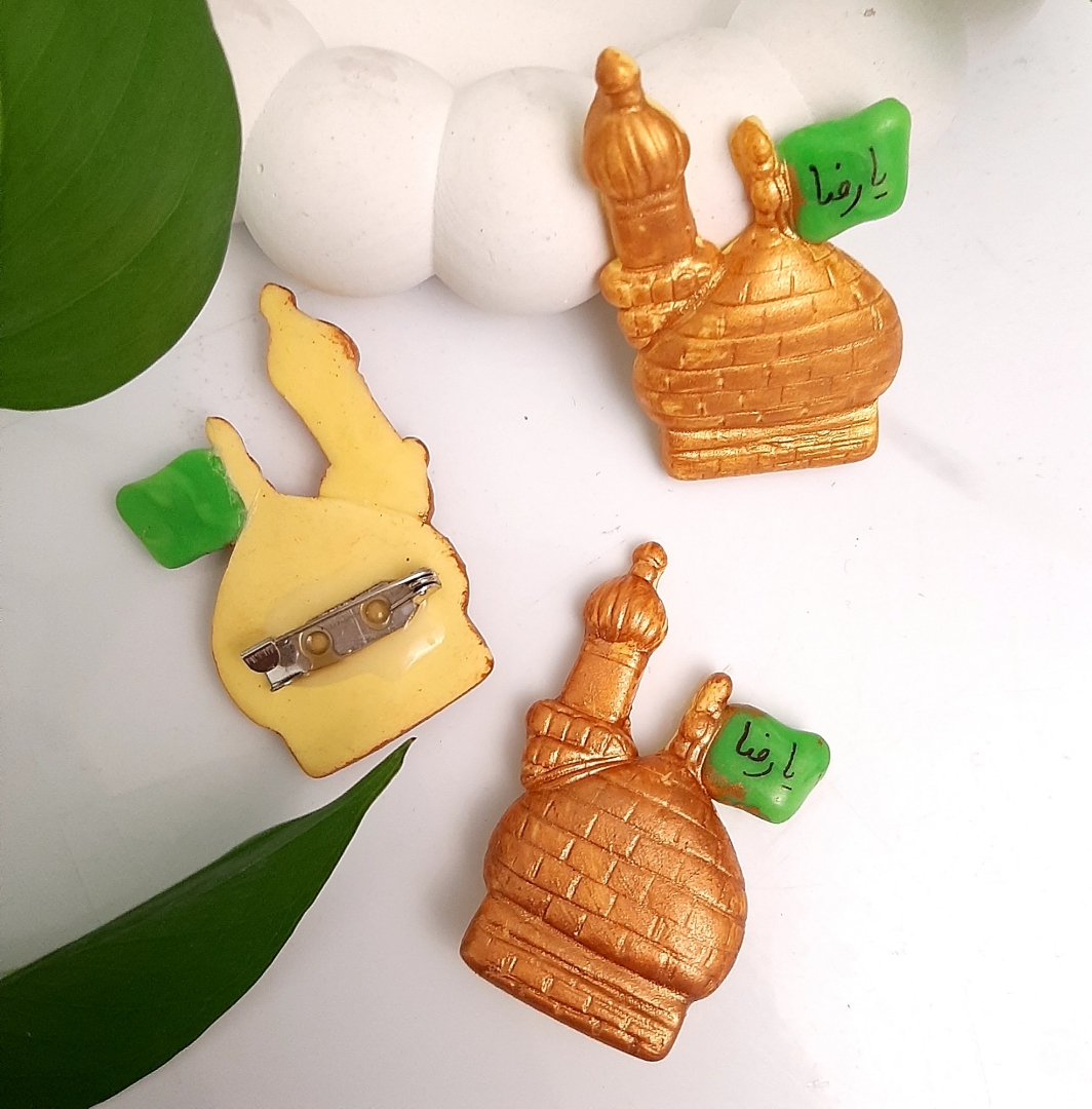 تصویر  نشان سینه گنبد طرح یا رضا