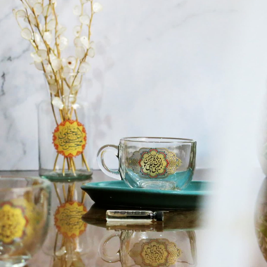 فنجان بلور طرح یا حسن ابن علی المجتبی - رمضان