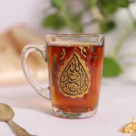 استکان دسته دار بزرگ طرح یا اباعبدالله- محرم