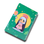 دفتر خط دار سیمی طرح دختر ها فرشته اند - سبز تیره