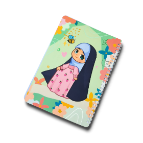 دفتر خط دار سیمی طرح دختر ها فرشته اند - سبز روشن