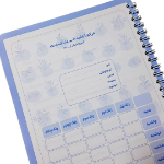 دفتر خط دار سیمی طرح دختر ها فرشته اند - سبز روشن