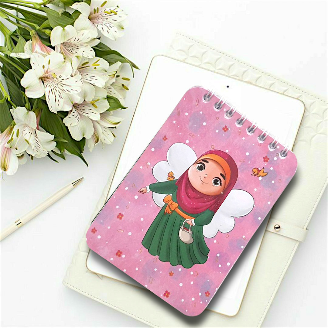 تصویر  دفترچه یادداشت خط دار طرح  حجاب