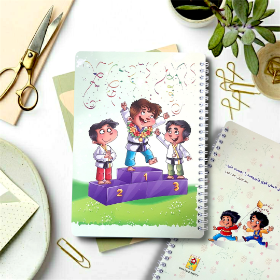 دفتر سیمی خط دار طرح مسابقه