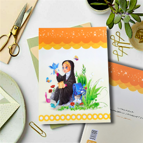 تصویر  دفتر خط دار طرح حجاب و نیایش