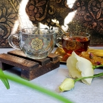 فنجان بلور طرح یا جعفر بن محمد الصادق