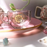 فنجان بلور طرح یا فاطمه المعصومه - دهه کرامت