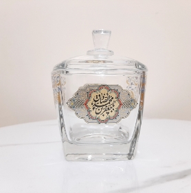 قندان بلور طرح یا جعفر بن محمد الصادق- قندان شهادت امام صادق