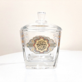 قندان بلور طرح یا علی ابن موسی الرضا- دهه کرامت