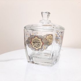 قندان بلور طرح یا علی ابن موسی الرضا- دهه کرامت