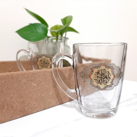 استکان دسته دار بزرگ طرح یا فاطمه المعصومه- دهه کرامت