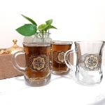 استکان کمر باریک دسته دار طرح یا فاطمه المعصومه  - دهه کرامت