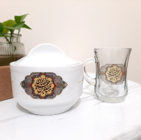 قندان چینی طرح یا جعفر بن محمد الصادق- قندان ولادت امام صادق