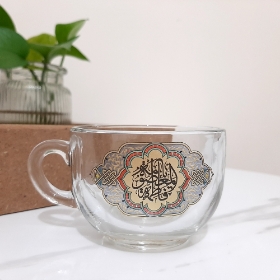 فنجان بلور طرح یا فاطمه المعصومه - دهه کرامت