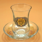 استکان کمر باریک طرح یا علی ابن موس الرضا - دهه کرامت