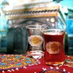 استکان کمر باریک طرح یا علی ابن موس الرضا - دهه کرامت