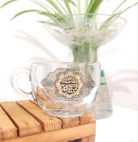 فنجان بلور طرح یا علی ابن الموسی الرضا- دهه کرامت