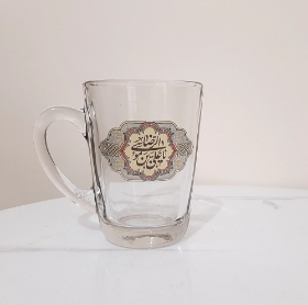 استکان دسته دار بزرگ طرح یا علی بن موسی الرضا- دهه کرامت