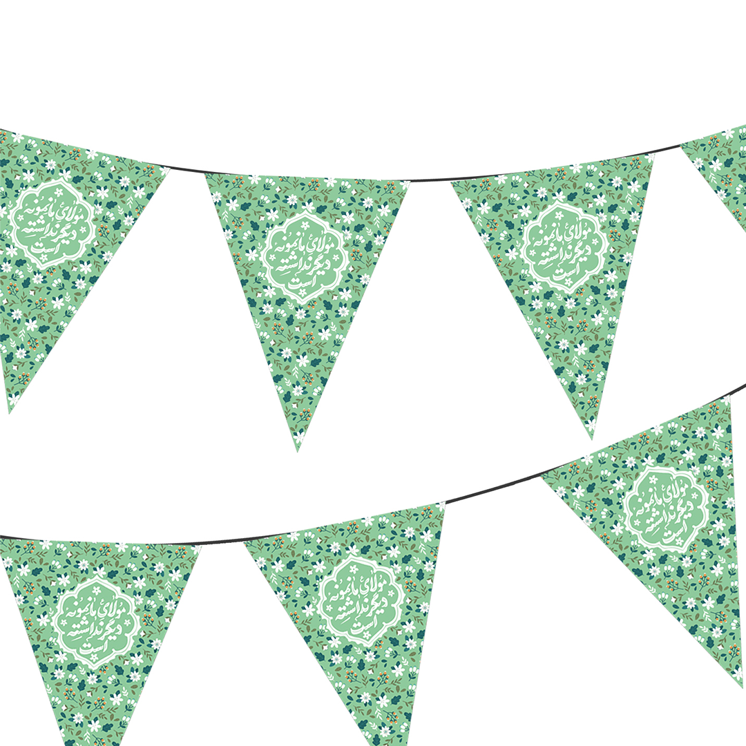 ریسه ساتن مثلثی طرح مولای ما نمونه دیگر نداشته است - عید غدیر