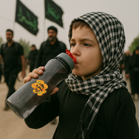 قمقمه طرح سلام بر تشنه لب کربلا - قمقمه محرم -قمقمه اربعین