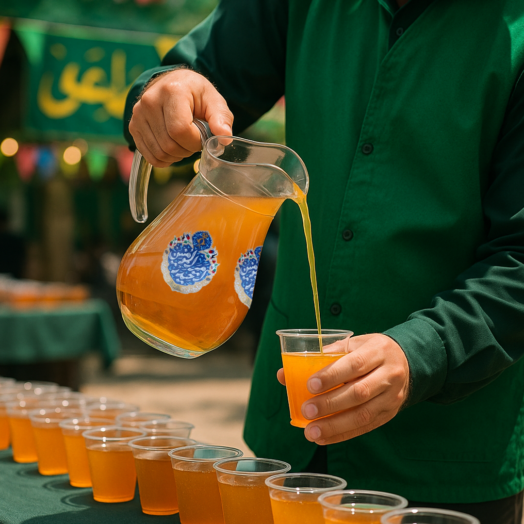 پارچ بلور طرح یا امیرالمومنین حیدر - عید غدیر