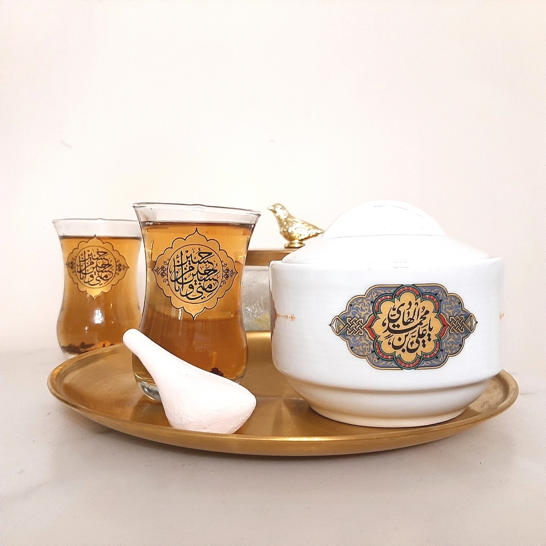 قندان چینی طرح  یا علی بن محمد الهادی- قندان مذهبی