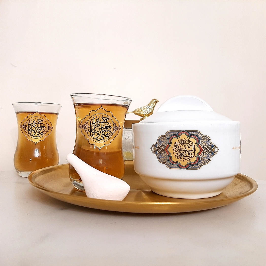 قندان چینی طرح السلام علیک رقیه الشهیده- قندان محرمی- قندان دختر سه ساله- قندان مذهبی