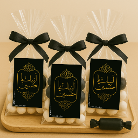 برچسب مستطیل طرح لبیک یا حسین- برچسب مذهبی- برچسب محرمی - برچسب شهادت امام حسین