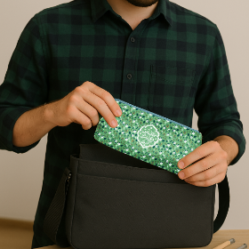 جامدادی مخمل طرح مولای ما نمونه دیگر نداشته است - جامدادی مذهبی - لوازم التحریر مذهبی