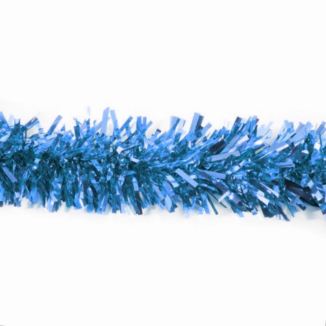 شرشره تزیئنی - مدل موجی - رنگ آبی- شرشره تولد- نخ زری