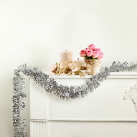 شرشره تزیئنی - مدل موجی - رنگ نقره ای- شرشره تولد- نخ زری