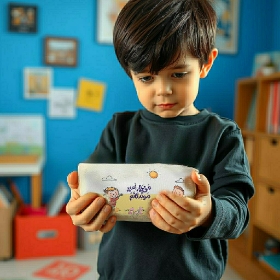 تصویر  جامدادی پارچه ای طرح من یار امیر مومنانم - دشت