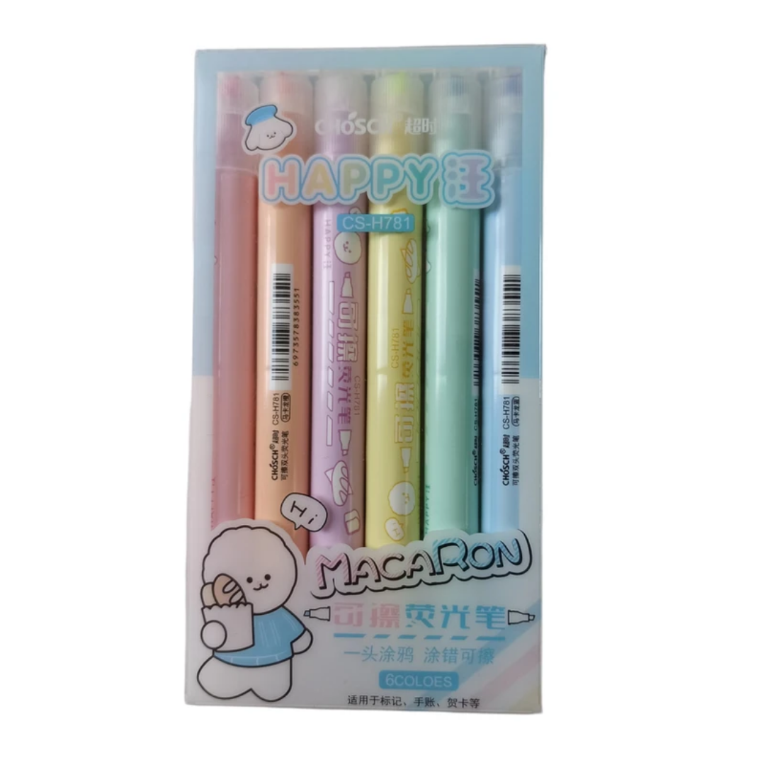 تصویر  ماژیک علامت زن پاکن دار - 6 رنگ