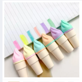 تصویر  ماژیک علامت زن مدل بستنی قیفی - 6 عددی