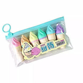 تصویر  ماژیک علامت زن مدل بستنی قیفی - 6 عددی