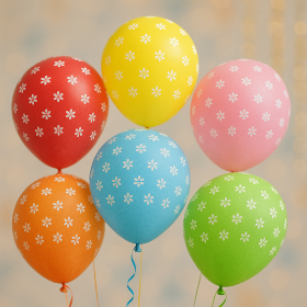 بادکنک گل گلی - بادکنک گلدار