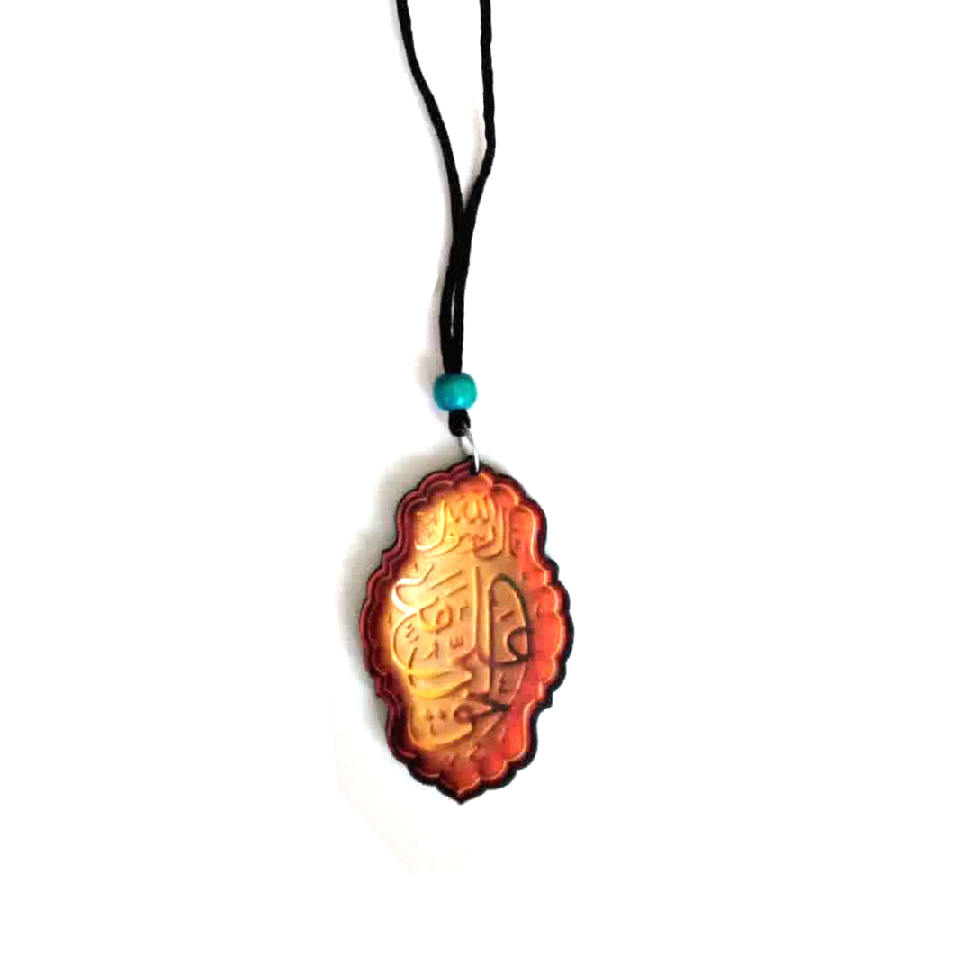 آویز آینه اتومبیل طرح  علی مع الحق - آویز آینه اتوموبیل مذهبی - هدیه غدیر - گیفت غدیر