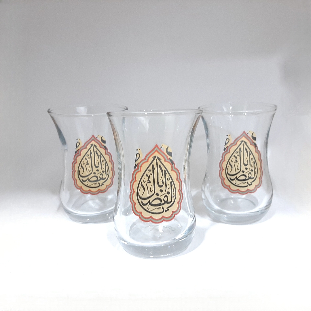 استکان کمر باریک طرح یا ابالفضل - استکان محرمی